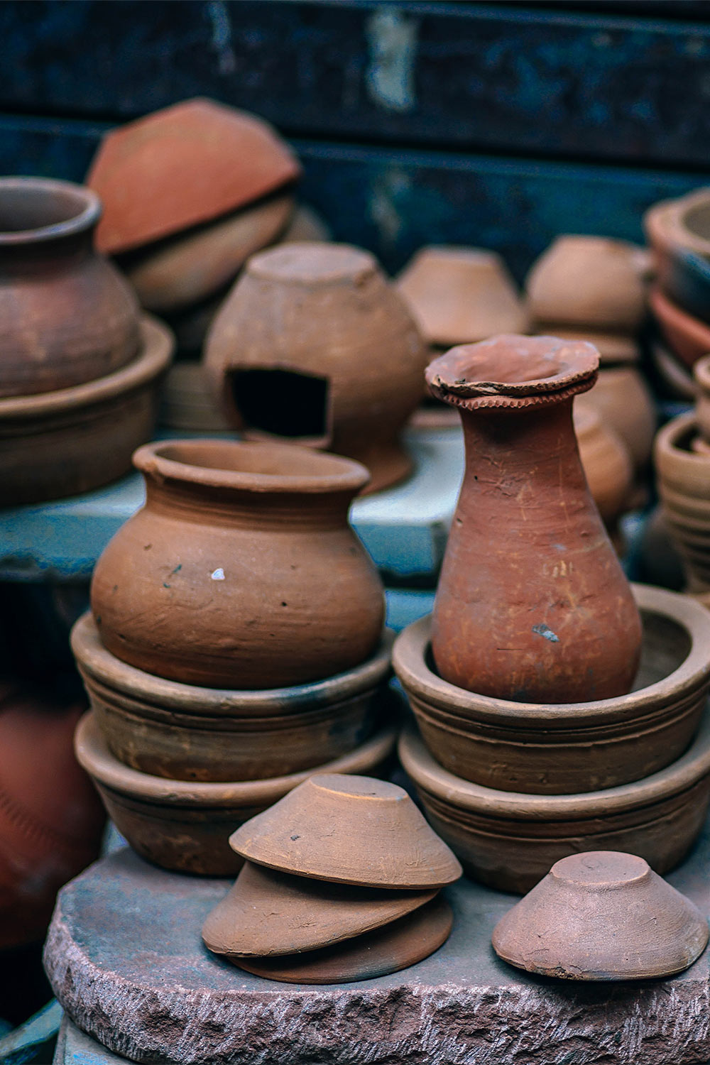 To remove while salt rings from clay pots wipe undiluted white vinegar over the affected areas